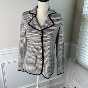 Misook textured  button front‎ knit blazer size XS